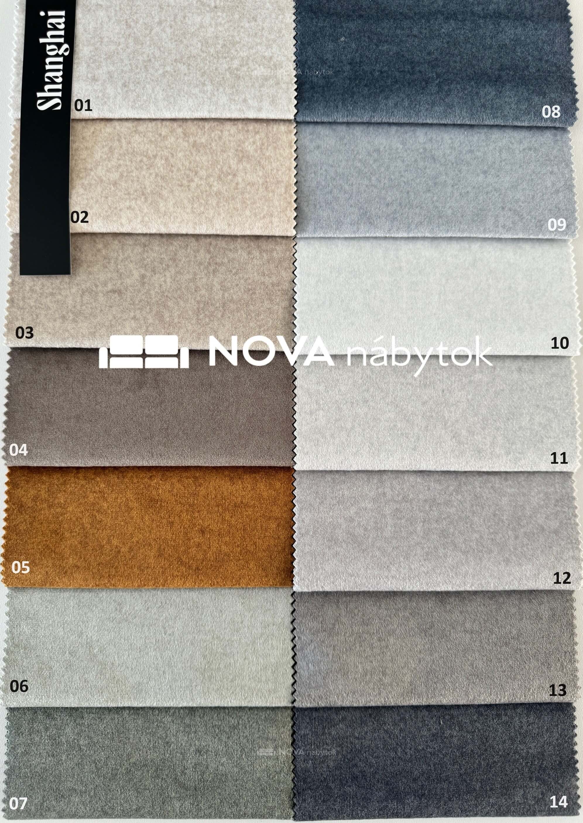 Shanghai potahová látka Nábytek NOVA